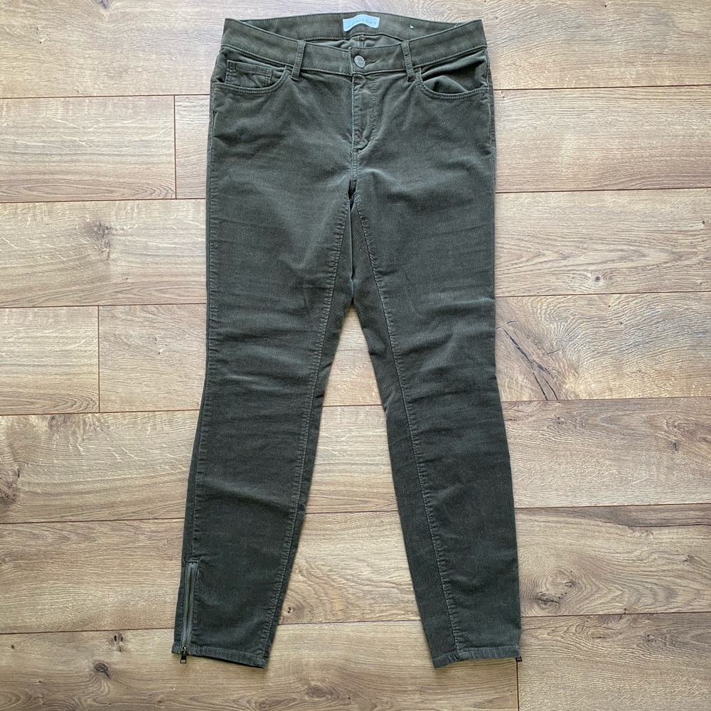 Loft Curvy Skinny Olive Corduroy Pants